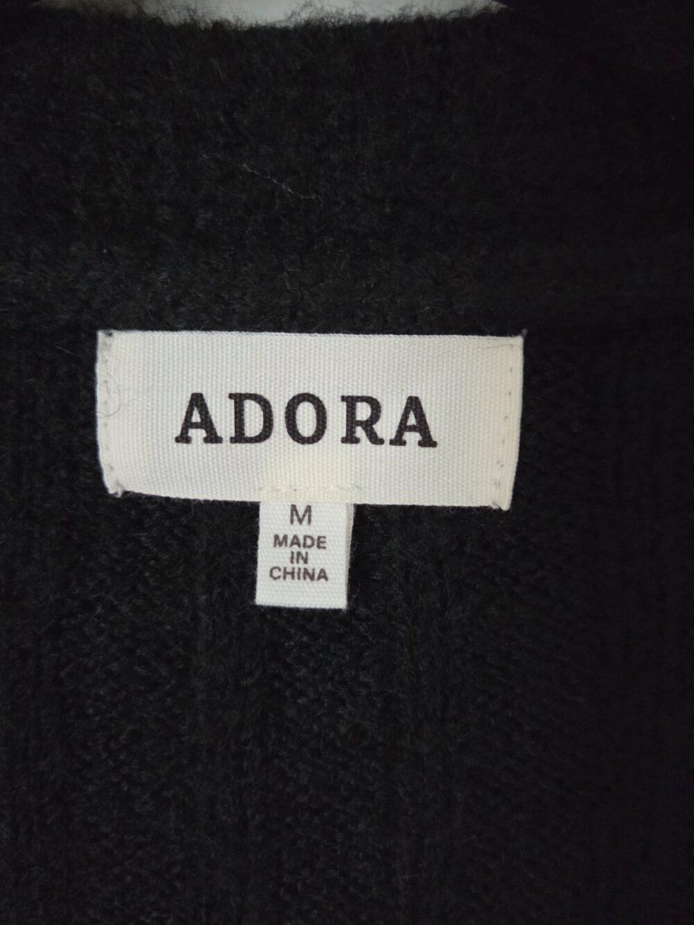 EUC LIKE NEW ADORA BLACK RIBBED SOFT OPEN LONG CARDIGAN SIZE M - Picture 13 of 16